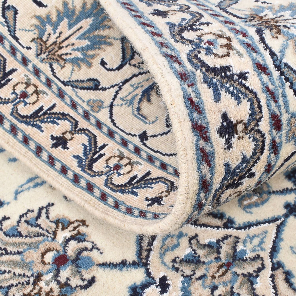 Perzisch tapijt - Nain - 200 x 149 cm - lichtgrijs