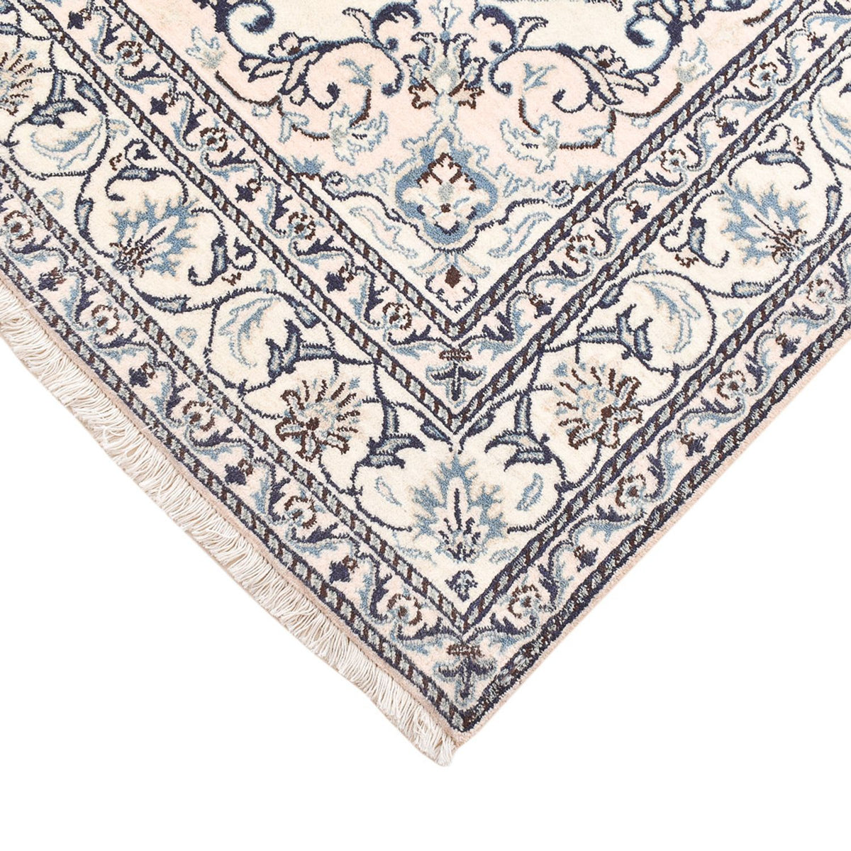 Perzisch tapijt - Nain - 209 x 149 cm - lichtgrijs