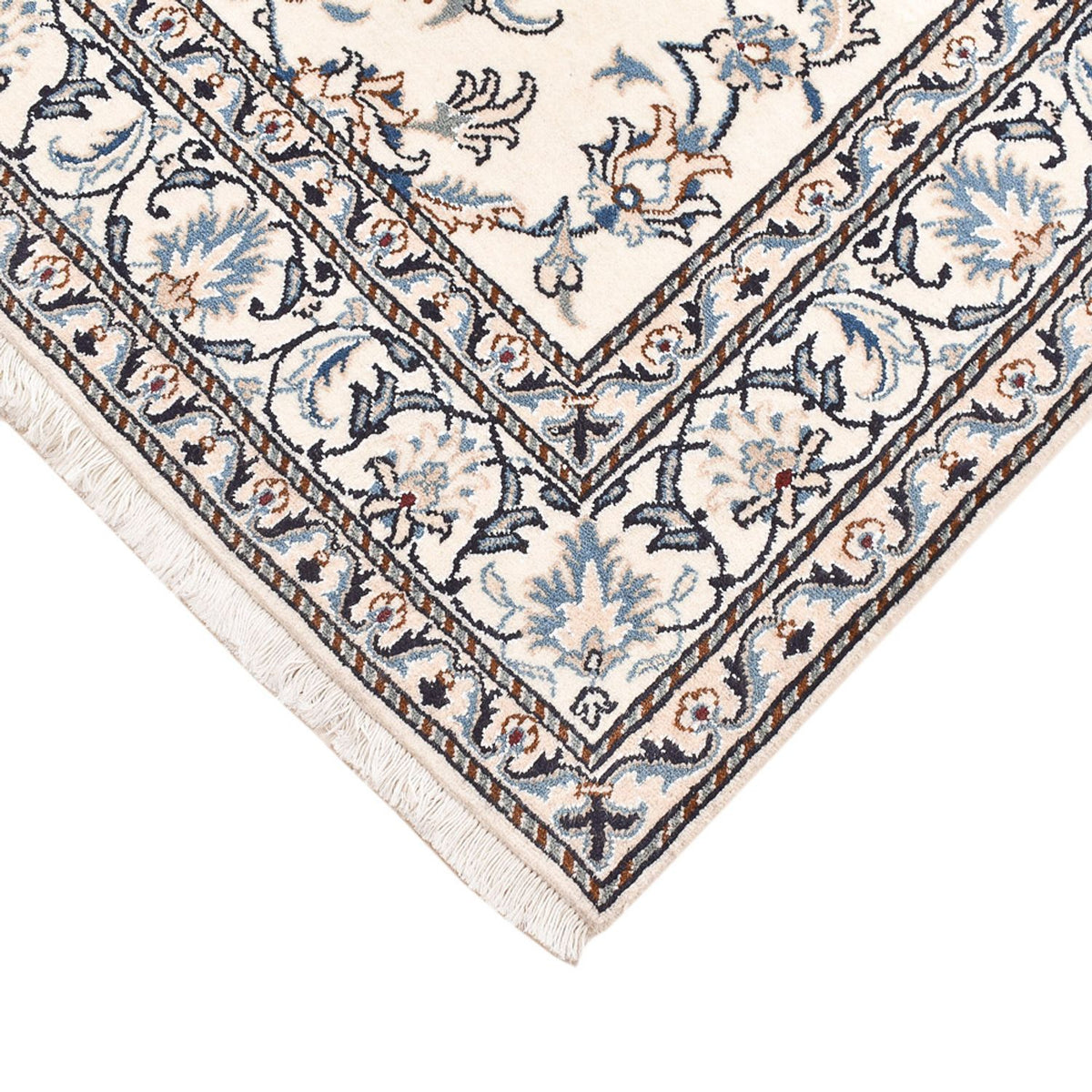 Perzisch tapijt - Nain - 198 x 143 cm - licht beige