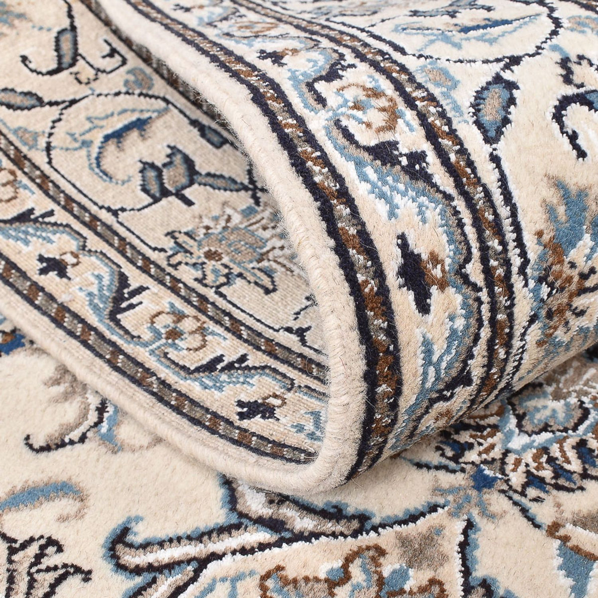 Perzisch tapijt - Nain - 195 x 147 cm - licht beige