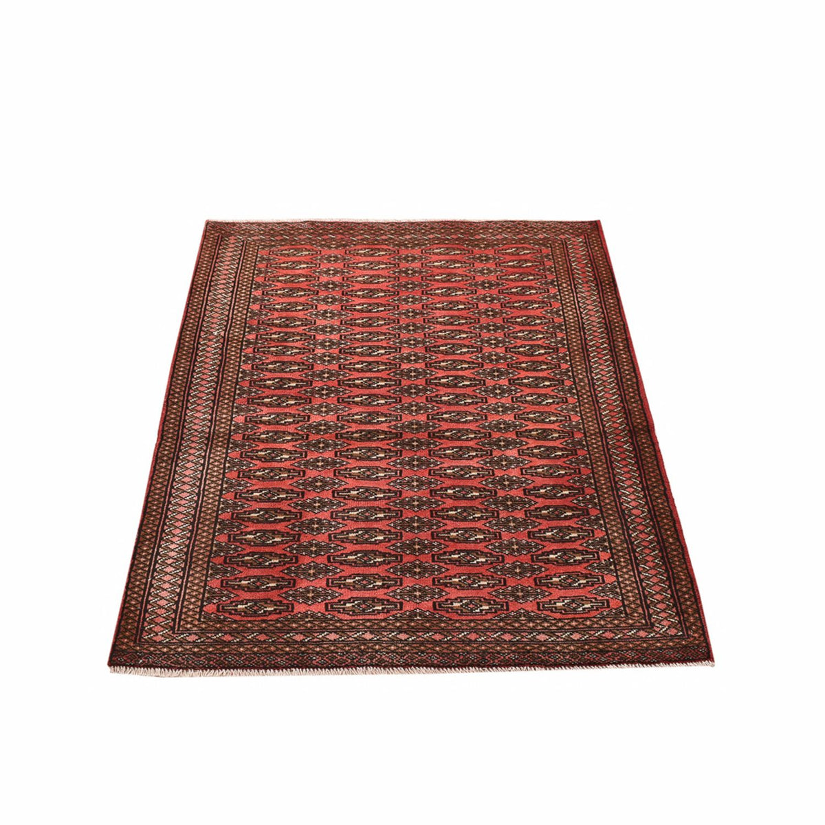 Turkaman tapijt - 131 x 100 cm - licht rood