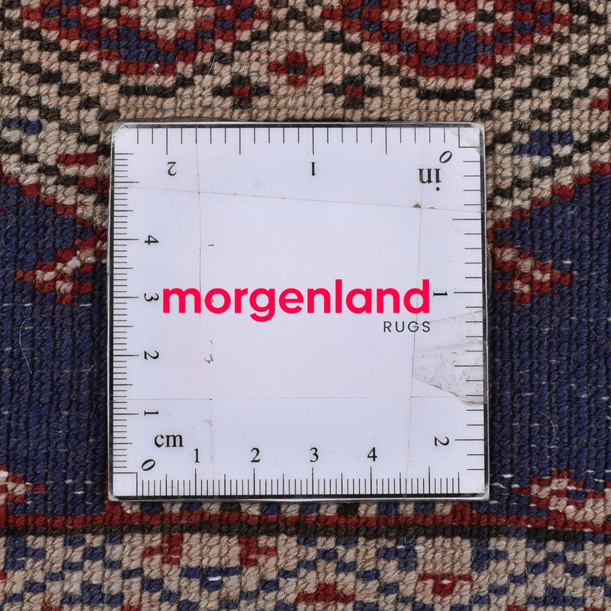 Turkaman tapijt - 136 x 101 cm - donkerblauw