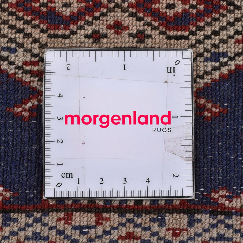 Turkaman tapijt - 136 x 101 cm - donkerblauw