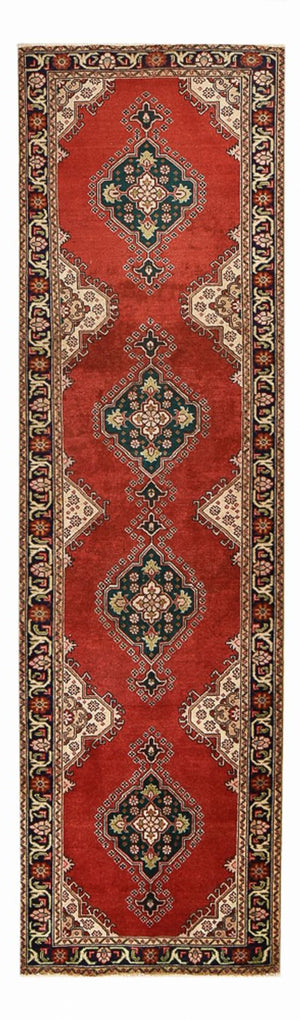 Loper Perzisch tapijt - Tabriz - 340 x 96 cm - rood