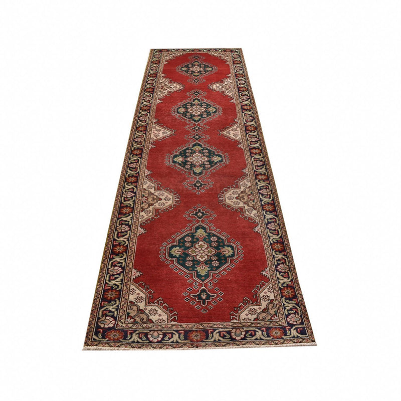 Loper Perzisch tapijt - Tabriz - 340 x 96 cm - rood