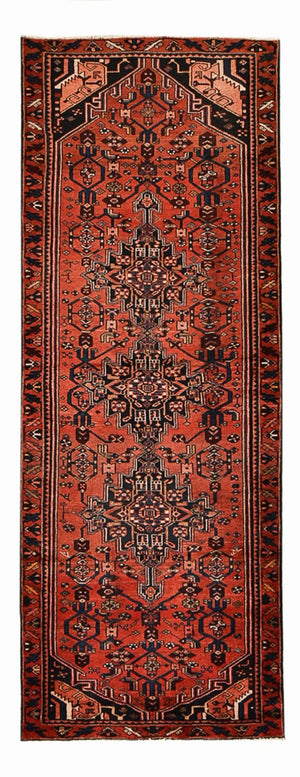 Loper Perzisch tapijt - Bijar - 288 x 104 cm - rood