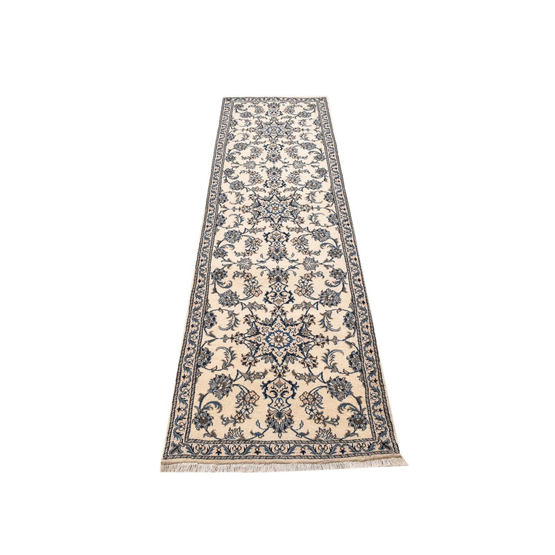 Loper Perzisch tapijt - Nain - 295 x 77 cm - wit  crème