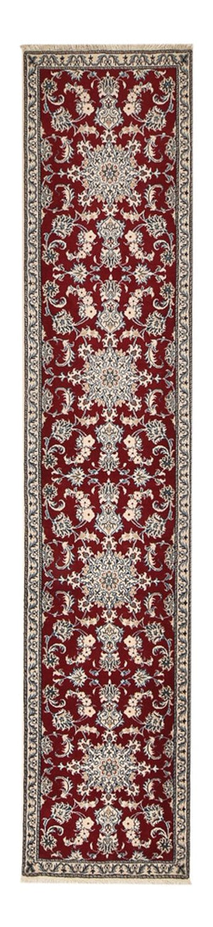 Loper Perzisch tapijt - Nain - 385 x 78 cm - donkerrood