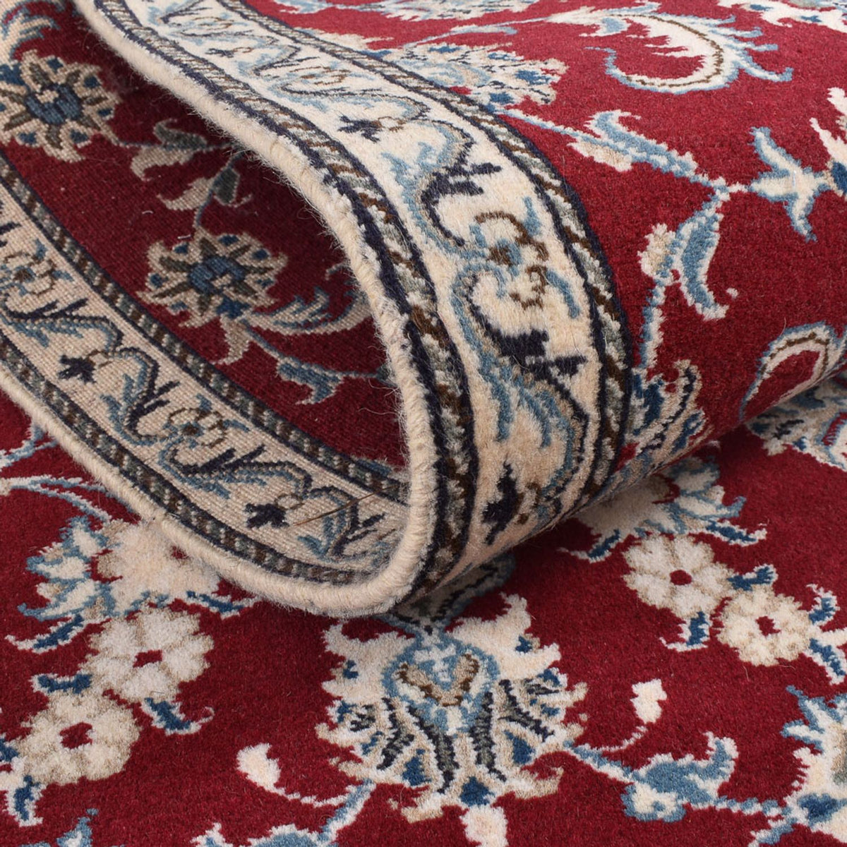 Loper Perzisch tapijt - Nain - 385 x 78 cm - donkerrood