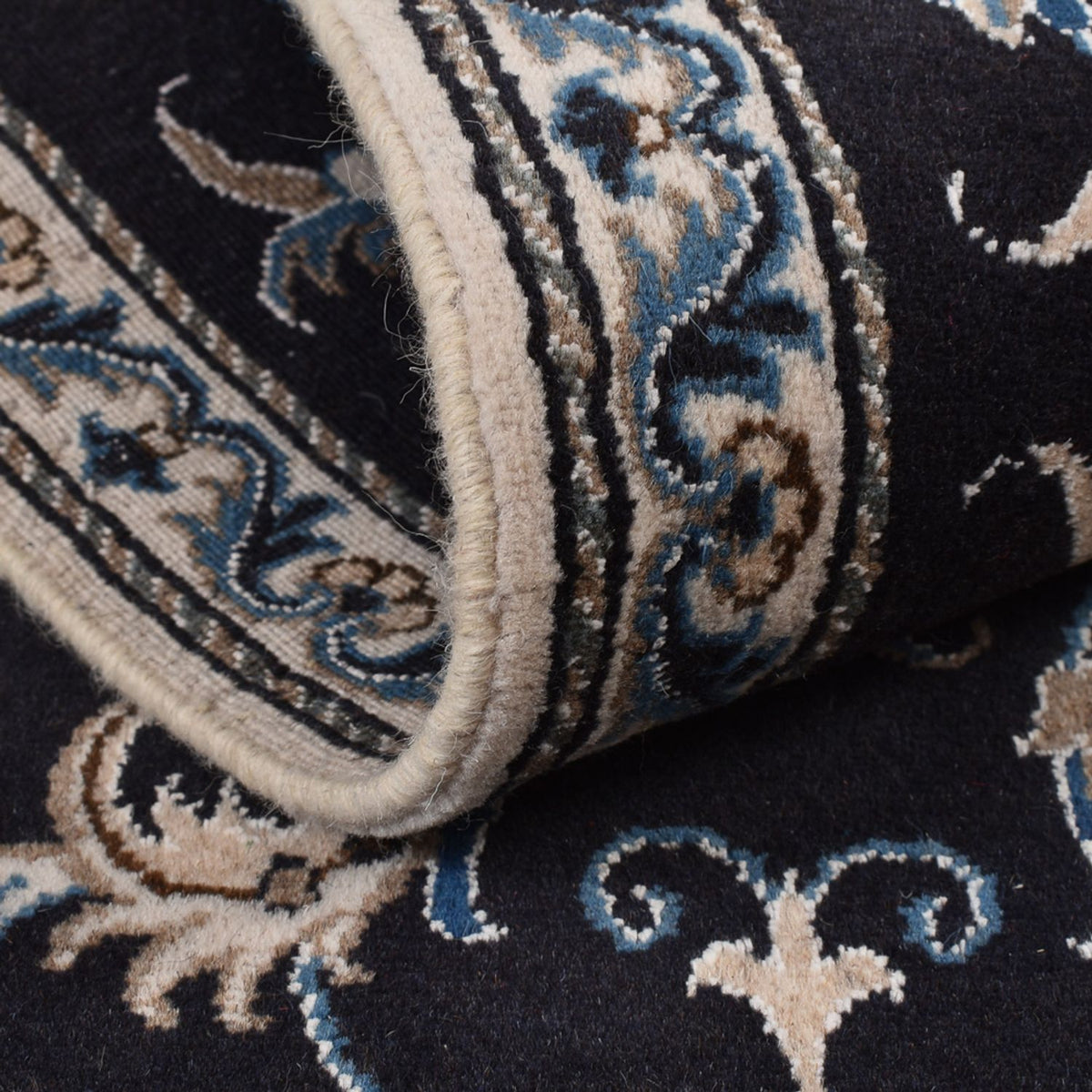 Loper Perzisch tapijt - Nain - 292 x 78 cm - donkerblauw