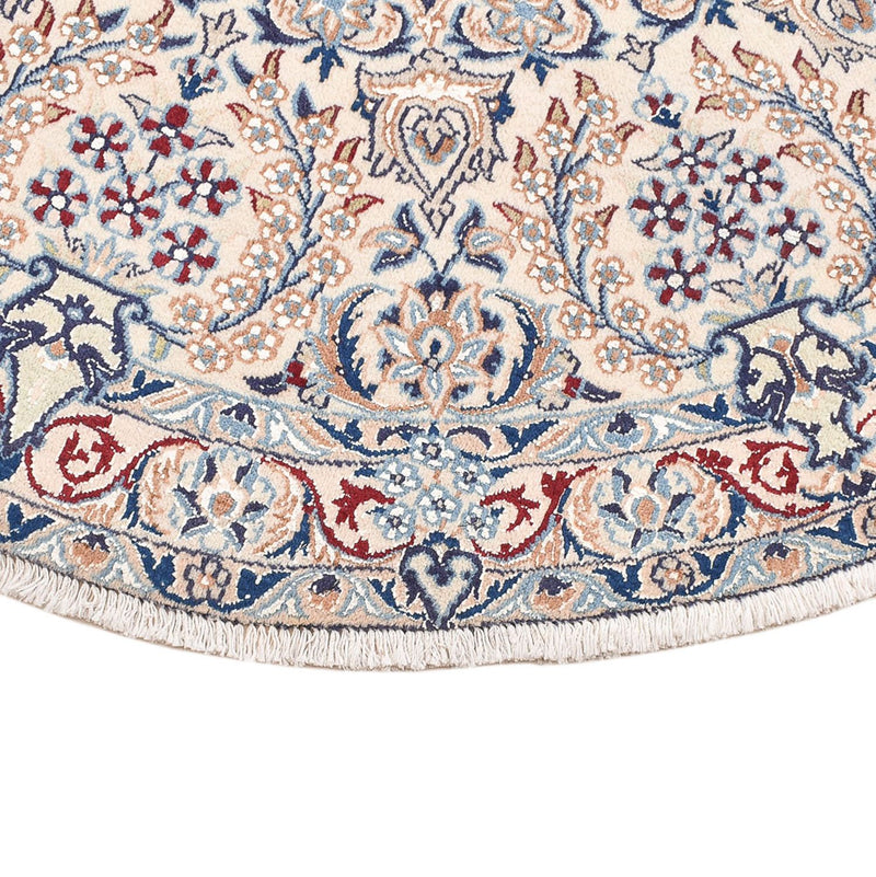 Perzisch tapijt - Nain - Koninklijk rond  - 136 x 136 cm - grijs