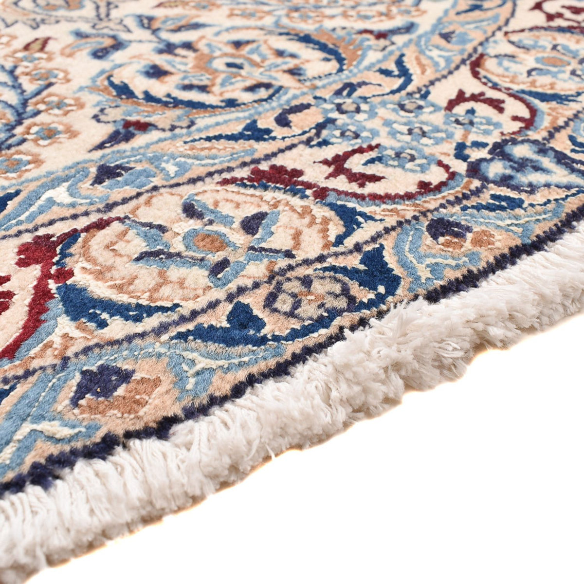 Perzisch tapijt - Nain - Koninklijk rond  - 136 x 136 cm - grijs