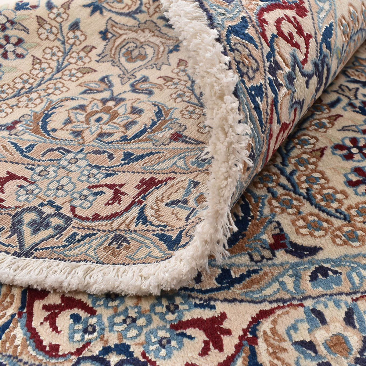 Perzisch tapijt - Nain - Koninklijk rond  - 136 x 136 cm - grijs