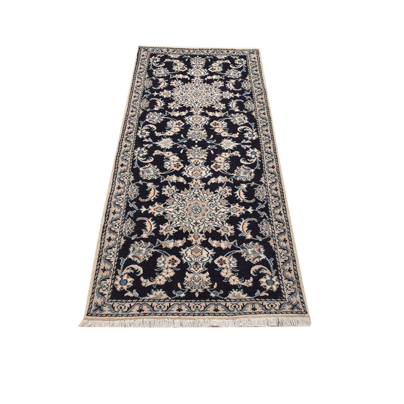Loper Perzisch tapijt - Nain - 189 x 75 cm - donkerblauw