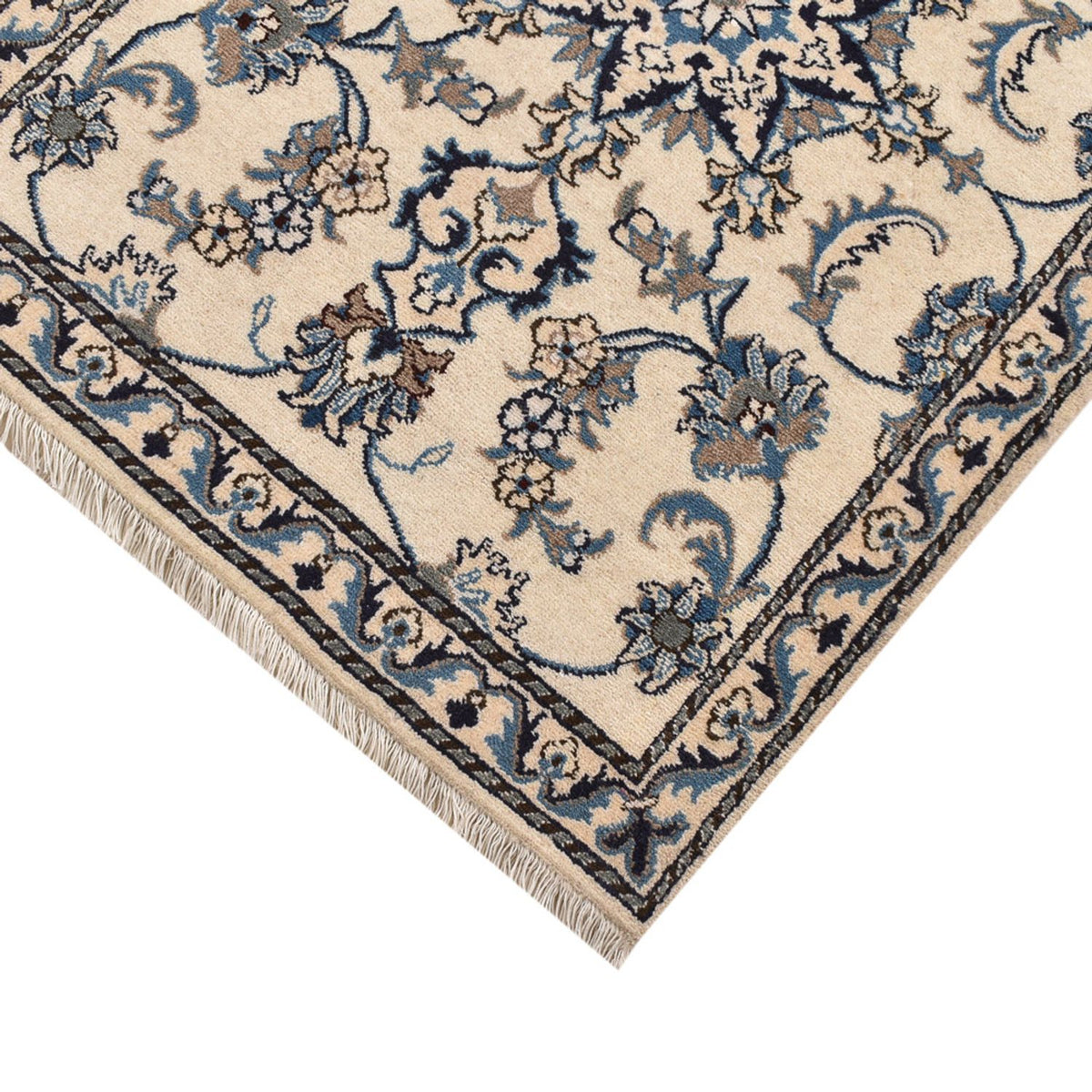 Loper Perzisch tapijt - Nain - 204 x 80 cm - beige