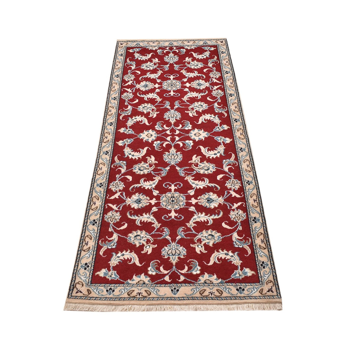 Loper Perzisch tapijt - Nain - 198 x 77 cm - rood