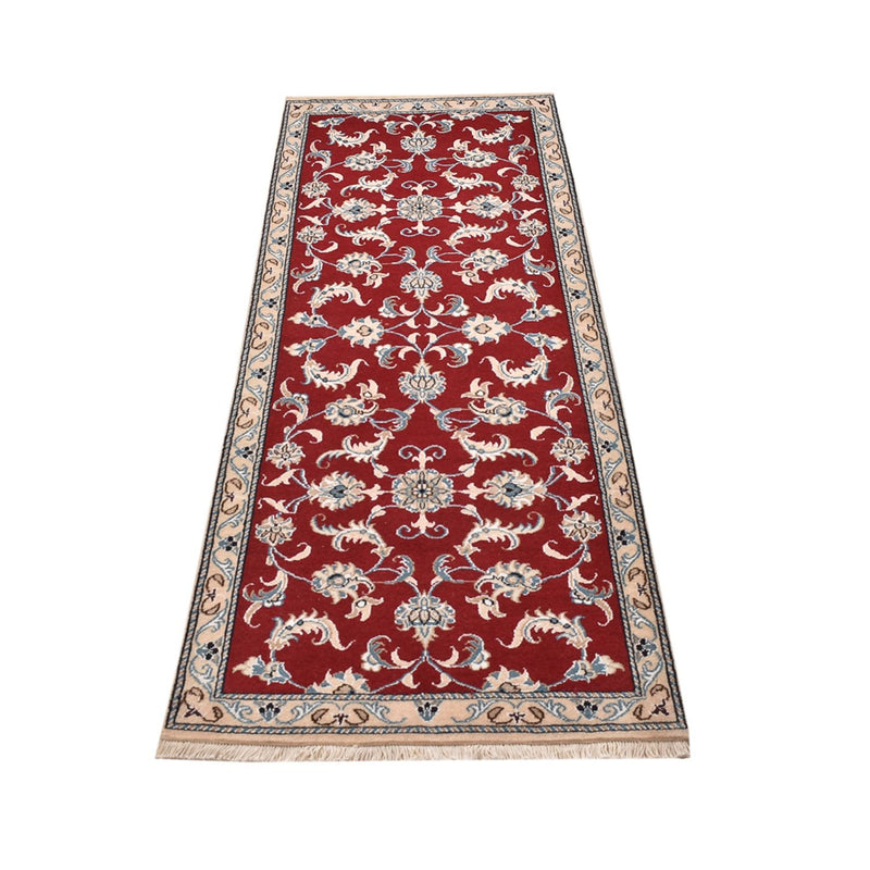 Loper Perzisch tapijt - Nain - 198 x 77 cm - rood