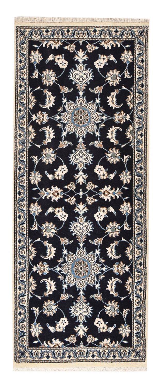 Loper Perzisch tapijt - Nain - 200 x 79 cm - donkerblauw