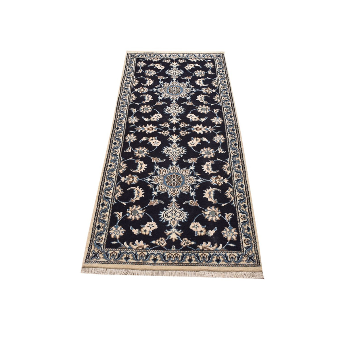 Loper Perzisch tapijt - Nain - 200 x 79 cm - donkerblauw