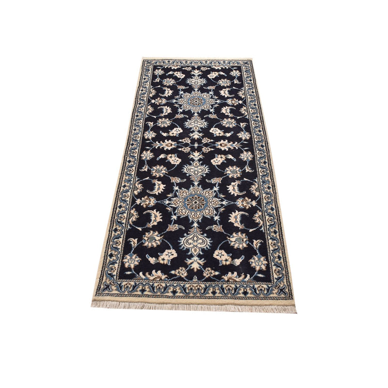Loper Perzisch tapijt - Nain - 200 x 79 cm - donkerblauw