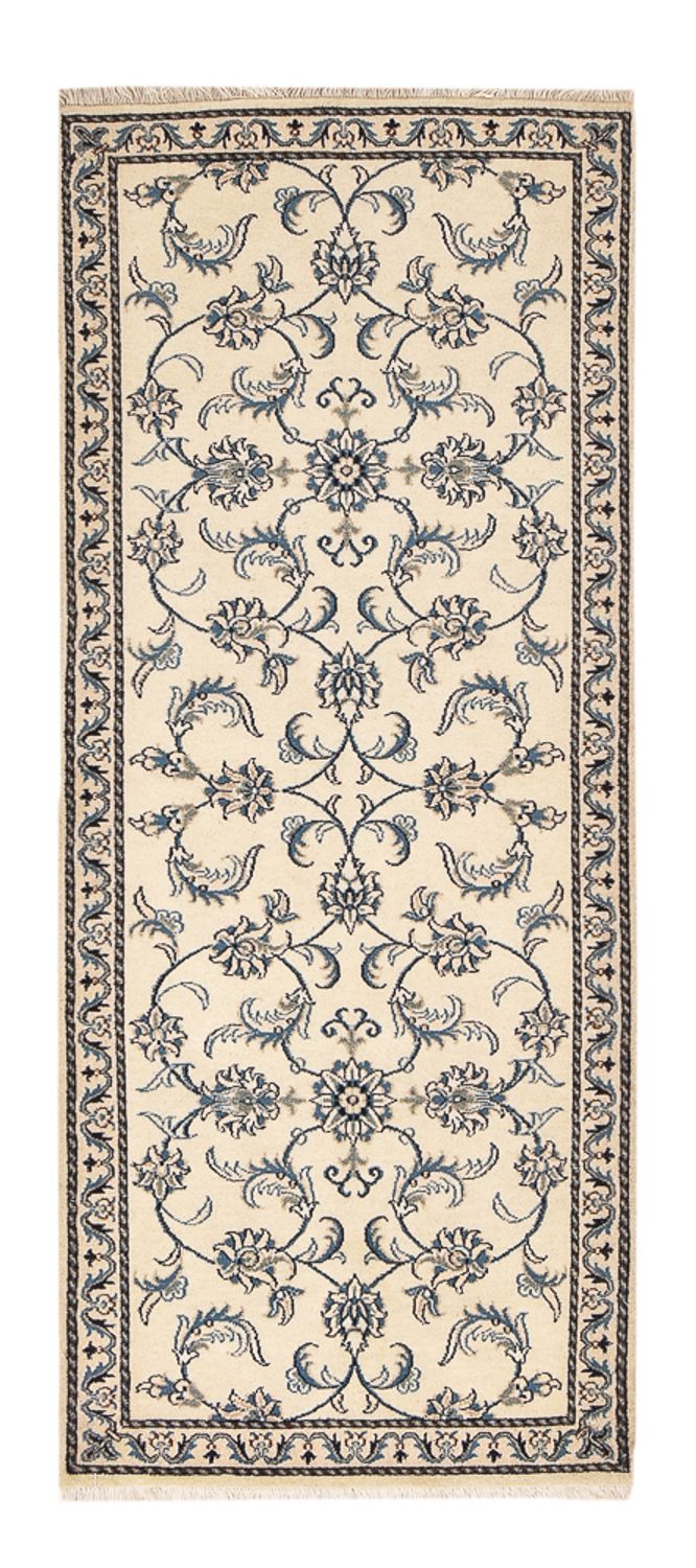Loper Perzisch tapijt - Nain - 200 x 80 cm - beige