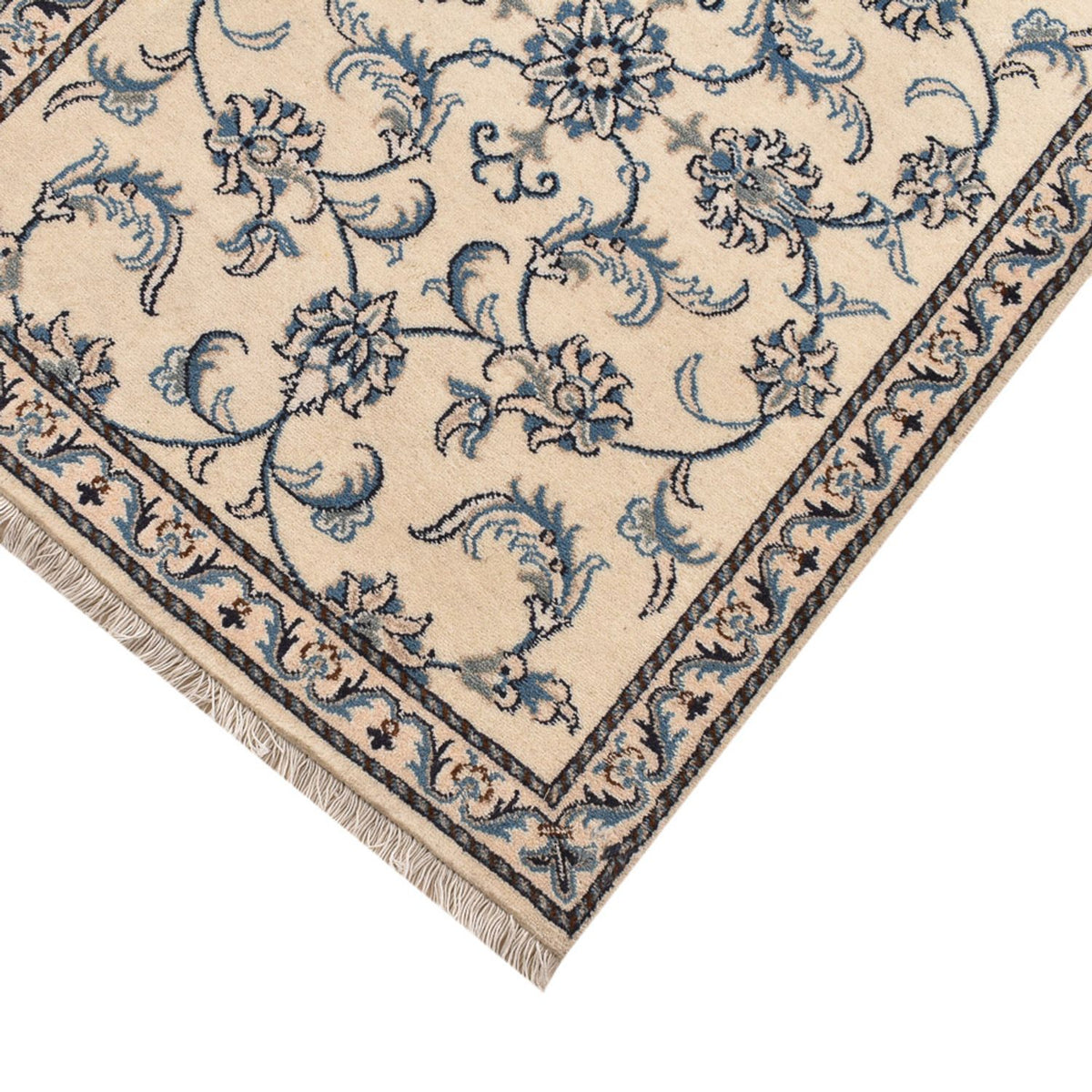 Loper Perzisch tapijt - Nain - 200 x 80 cm - beige