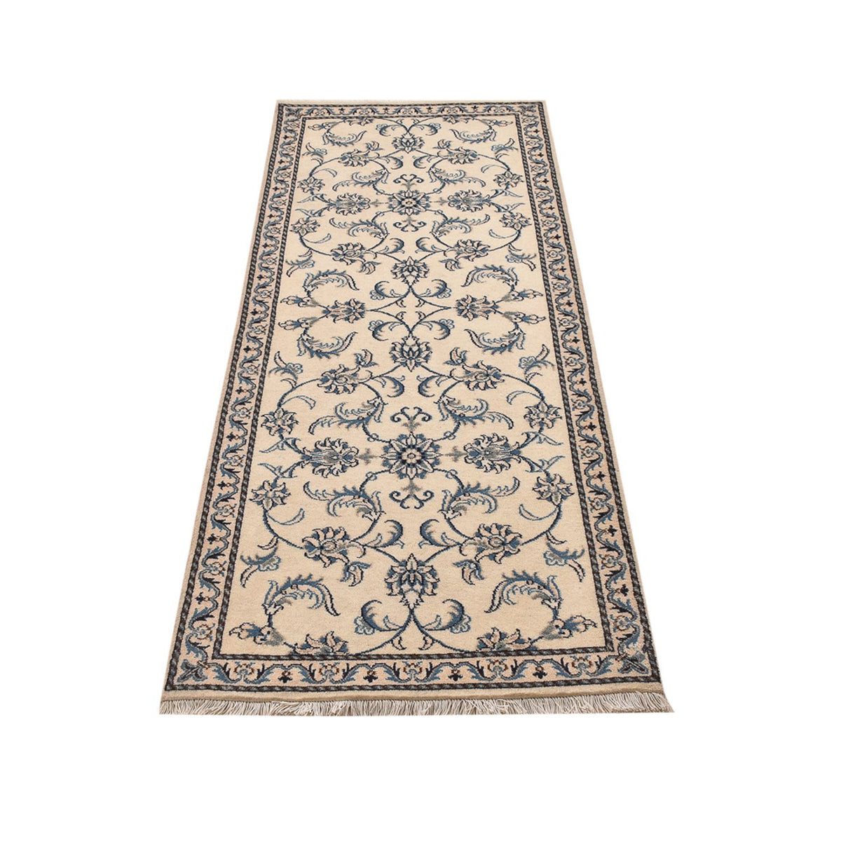 Loper Perzisch tapijt - Nain - 200 x 80 cm - beige