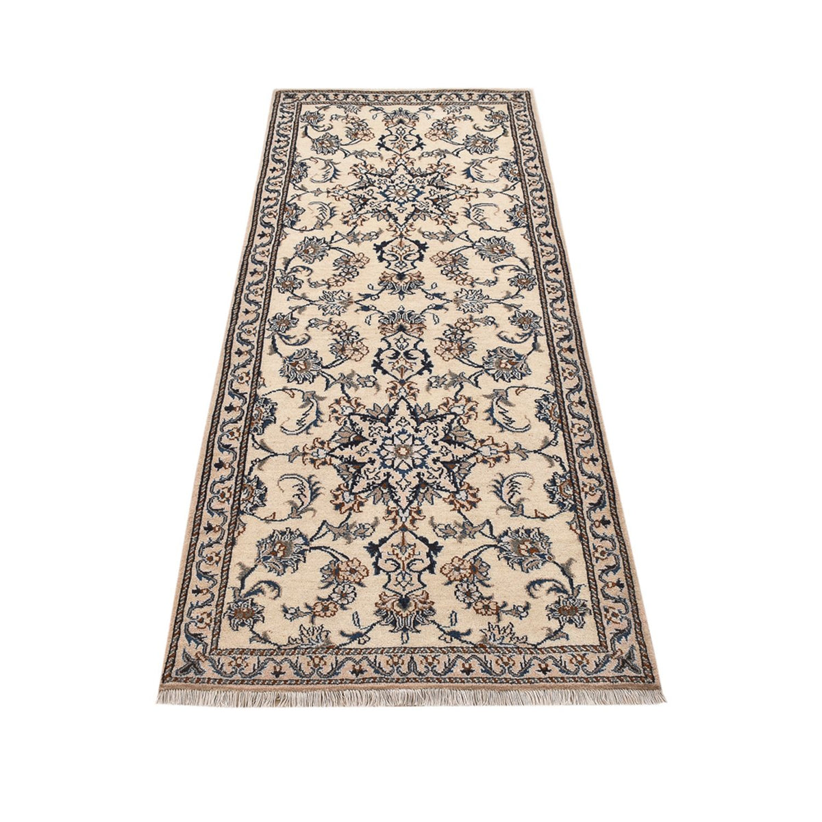 Loper Perzisch tapijt - Nain - 205 x 79 cm - beige