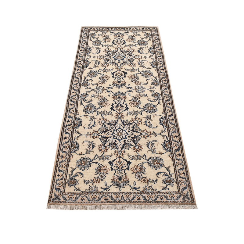 Loper Perzisch tapijt - Nain - 205 x 79 cm - beige