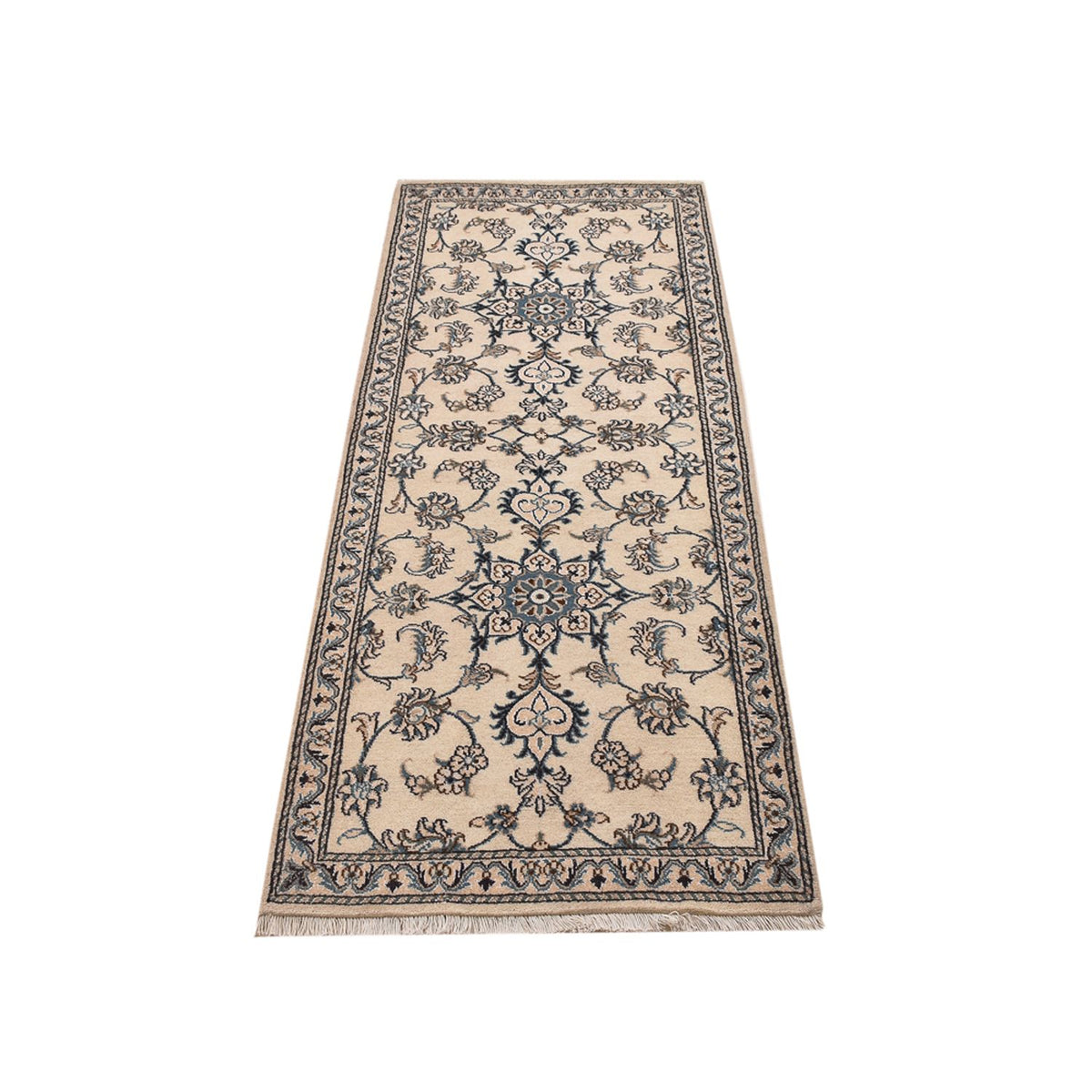Loper Perzisch tapijt - Nain - 201 x 77 cm - beige