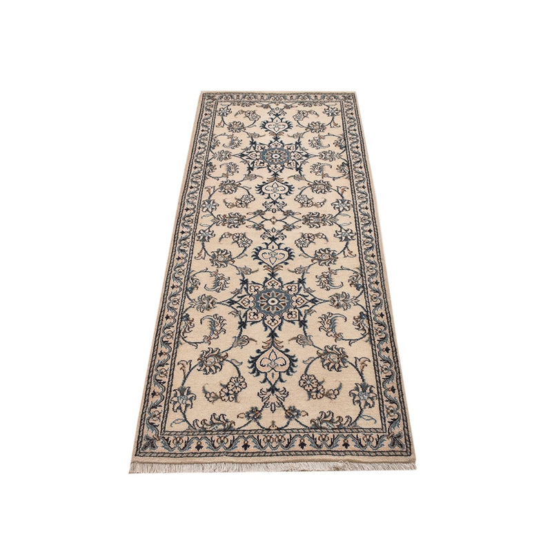 Loper Perzisch tapijt - Nain - 201 x 77 cm - beige