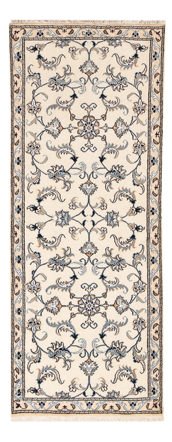 Loper Perzisch tapijt - Nain - 200 x 80 cm - beige