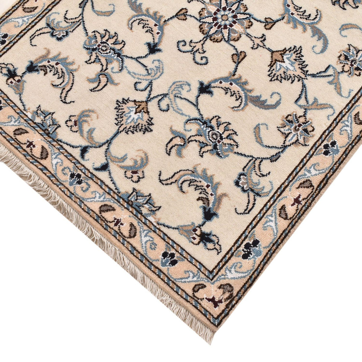 Loper Perzisch tapijt - Nain - 200 x 80 cm - beige
