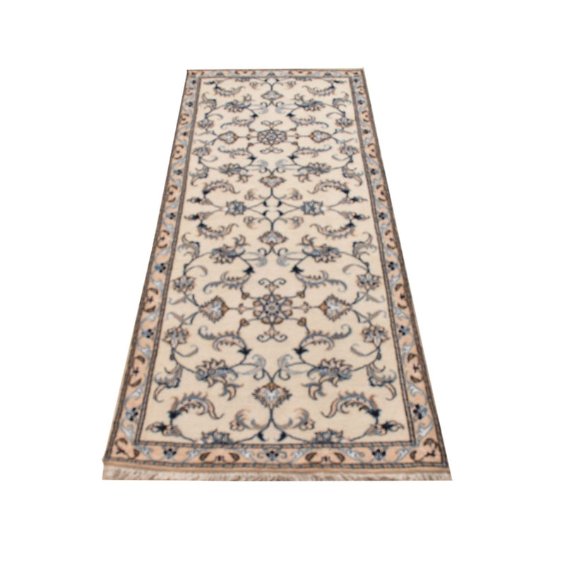 Loper Perzisch tapijt - Nain - 200 x 80 cm - beige
