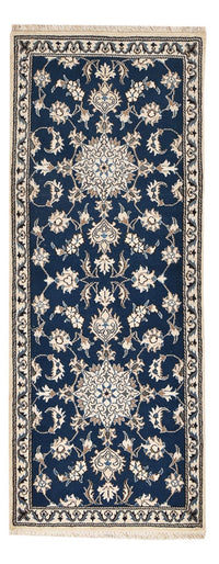 Loper Perzisch tapijt - Nain - 197 x 76 cm - donkerblauw