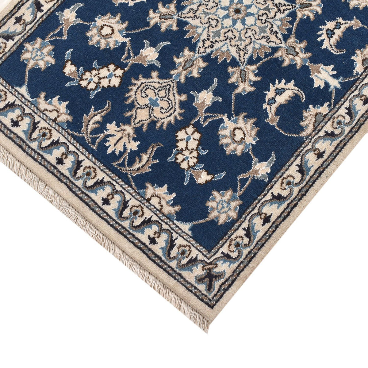 Loper Perzisch tapijt - Nain - 197 x 76 cm - donkerblauw