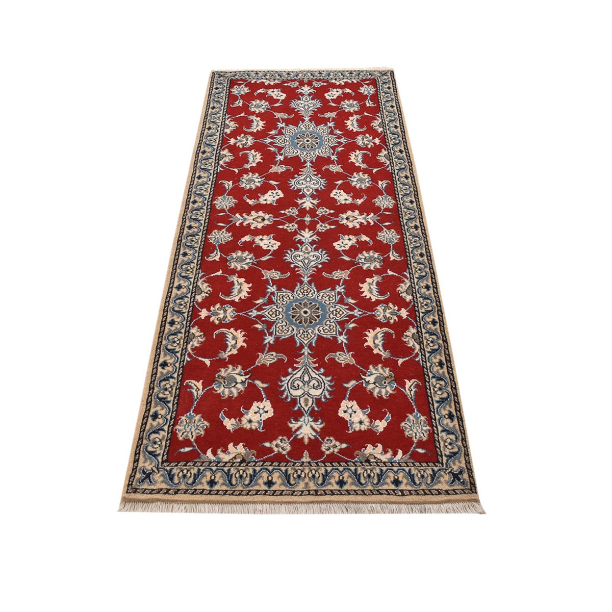 Loper Perzisch tapijt - Nain - 209 x 80 cm - rood