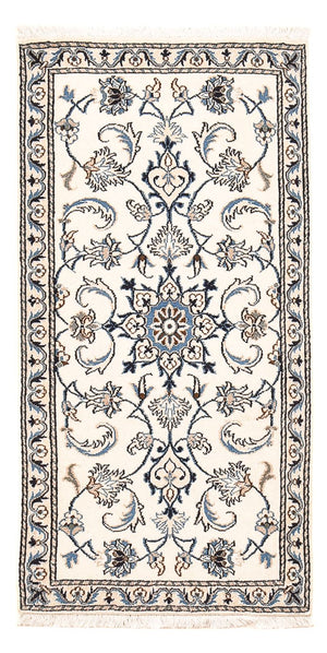 Perzisch tapijt - Nain - 141 x 69 cm - lichtgrijs