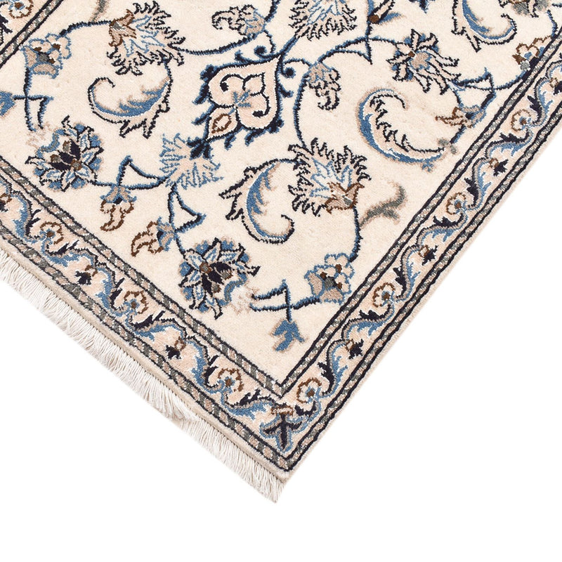 Perzisch tapijt - Nain - 141 x 69 cm - lichtgrijs