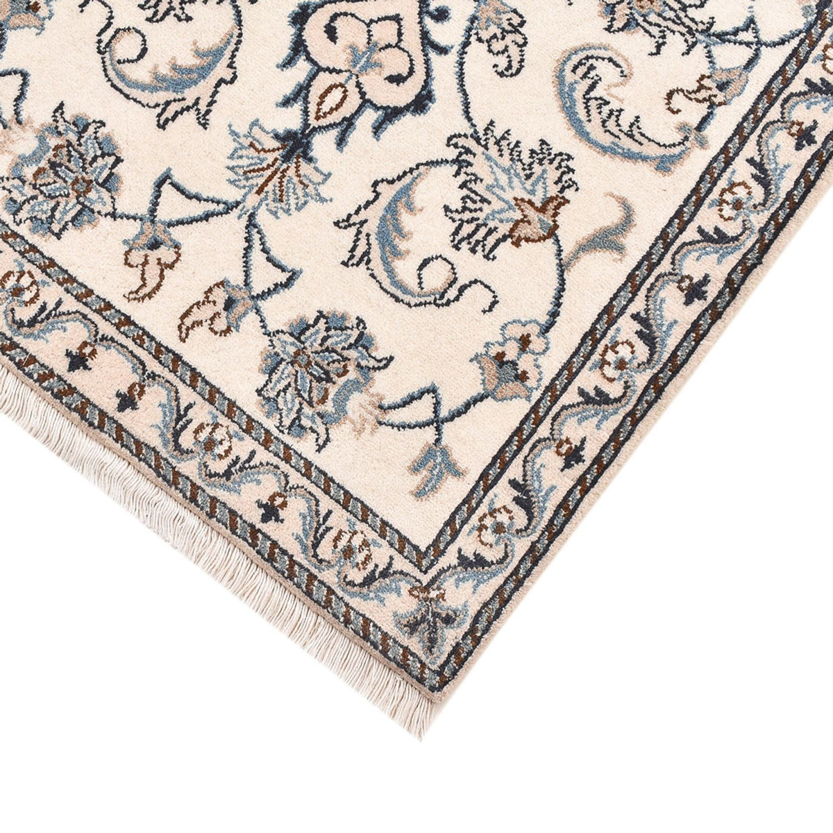 Perzisch tapijt - Nain - 136 x 67 cm - lichtgrijs