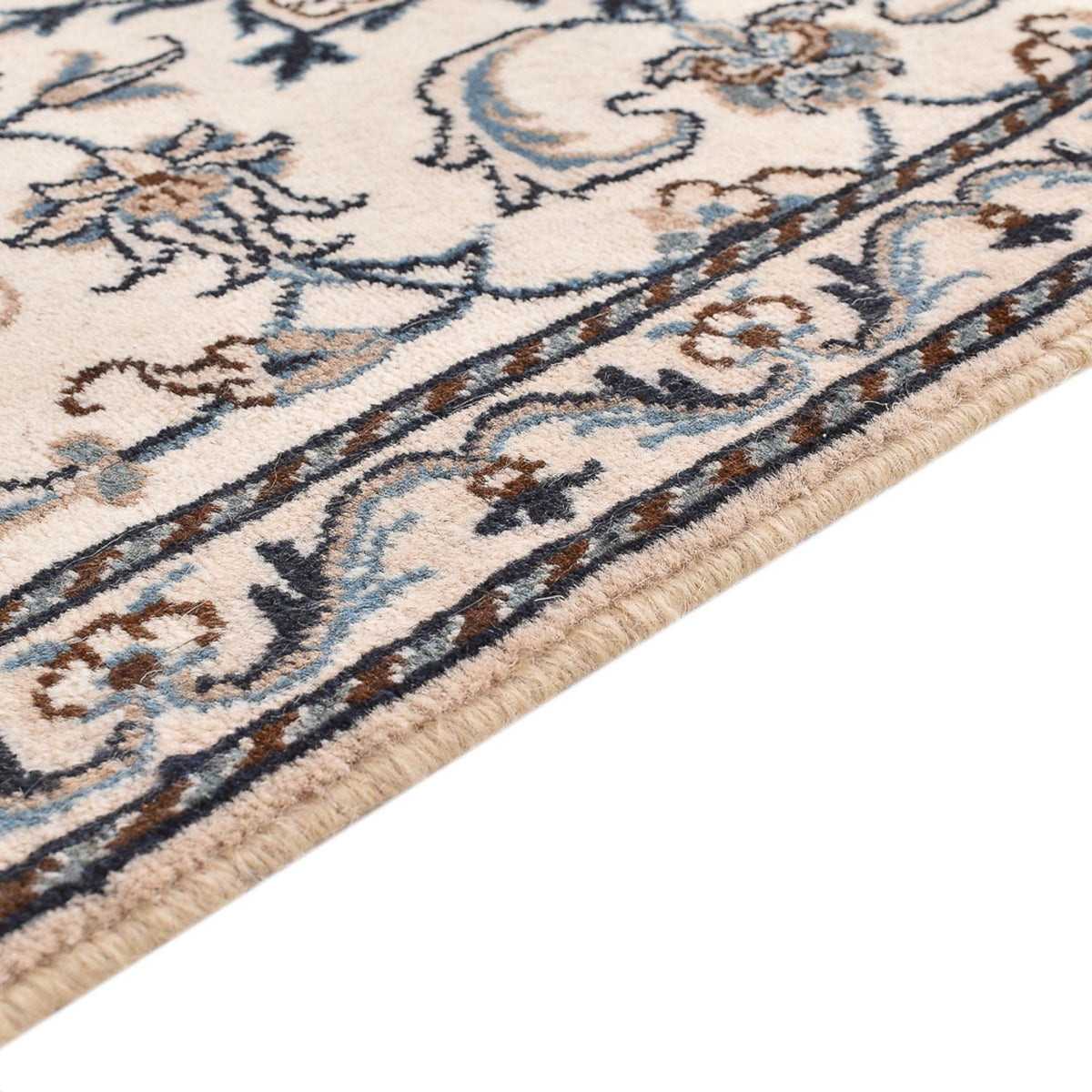 Perzisch tapijt - Nain - 136 x 67 cm - lichtgrijs