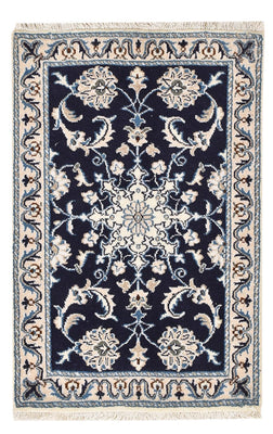 Perzisch tapijt - Nain - 90 x 60 cm - donkerblauw