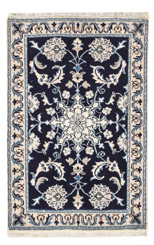 Perzisch tapijt - Nain - 90 x 60 cm - donkerblauw