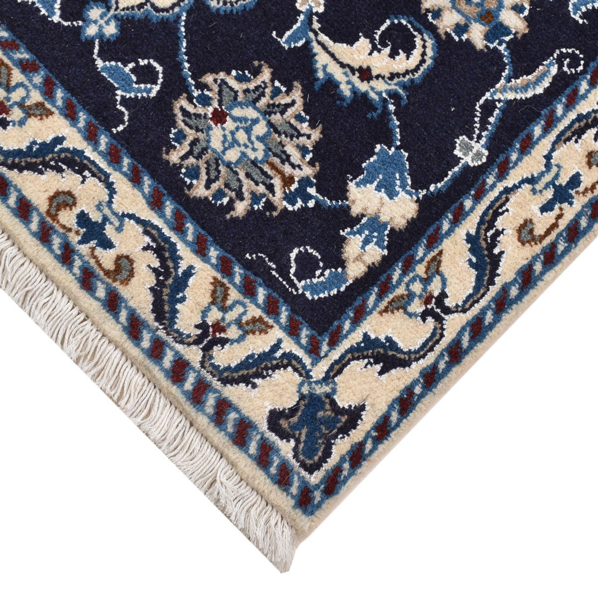 Perzisch tapijt - Nain - 90 x 62 cm - donkerblauw