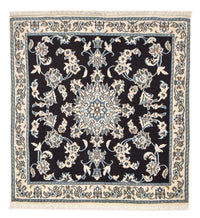 Loper Perzisch tapijt - Nain - 100 x 93 cm - donkerblauw