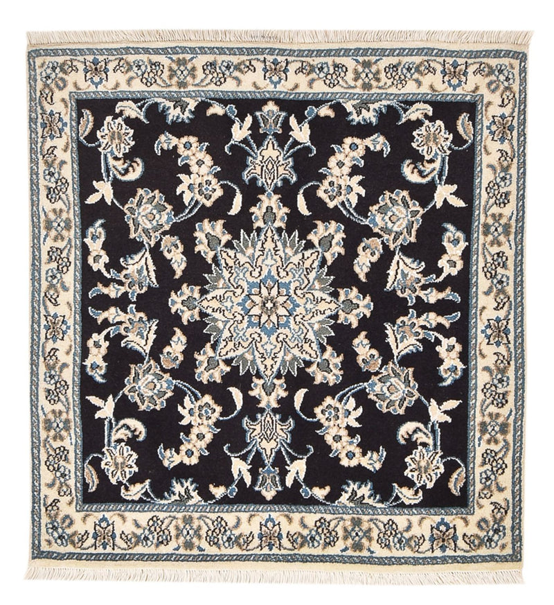Loper Perzisch tapijt - Nain - 100 x 93 cm - donkerblauw