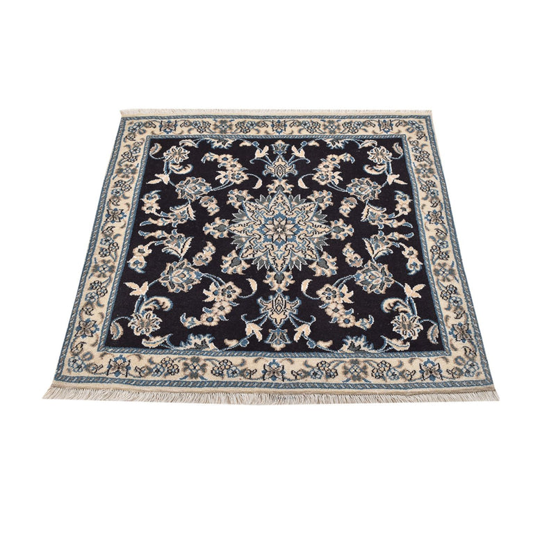 Loper Perzisch tapijt - Nain - 100 x 93 cm - donkerblauw