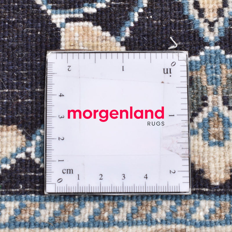 Loper Perzisch tapijt - Nain - 100 x 93 cm - donkerblauw