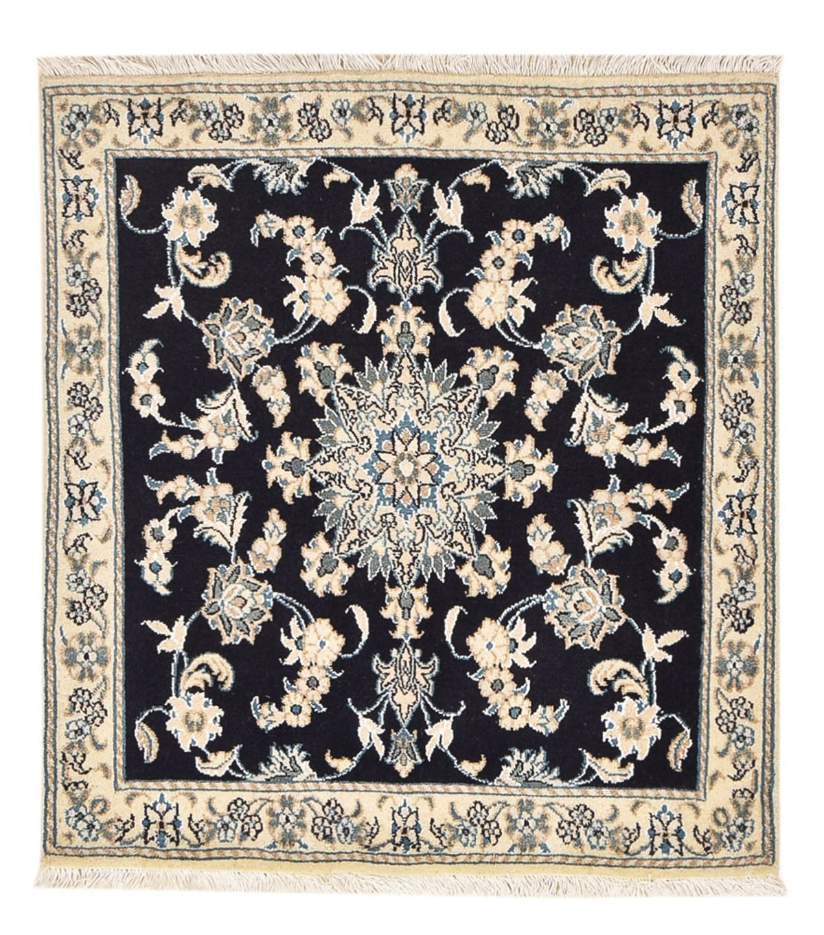 Perzisch tapijt - Nain vierkant  - 103 x 96 cm - donkerblauw