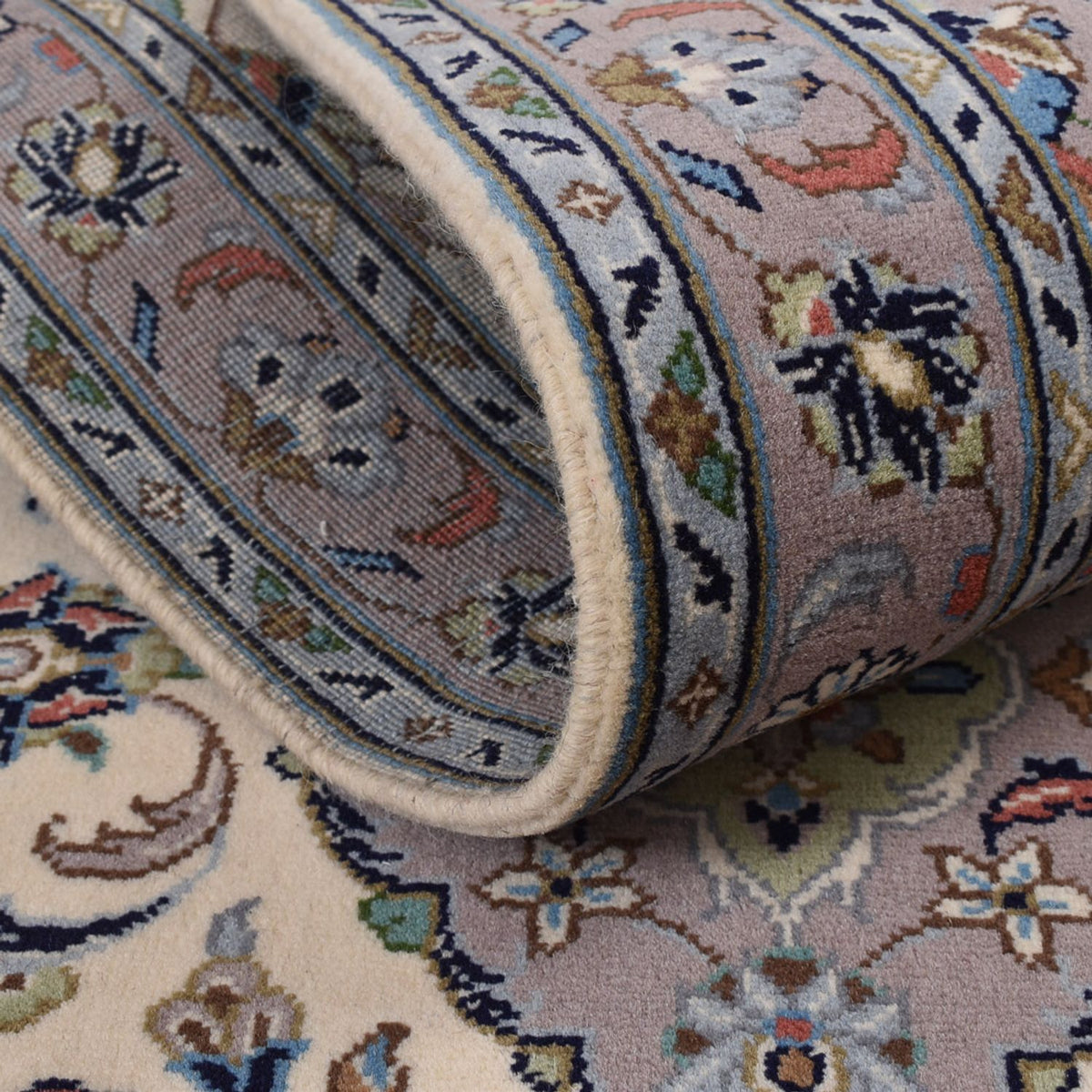 Loper Perzisch tapijt - Keshan - 308 x 80 cm - beige